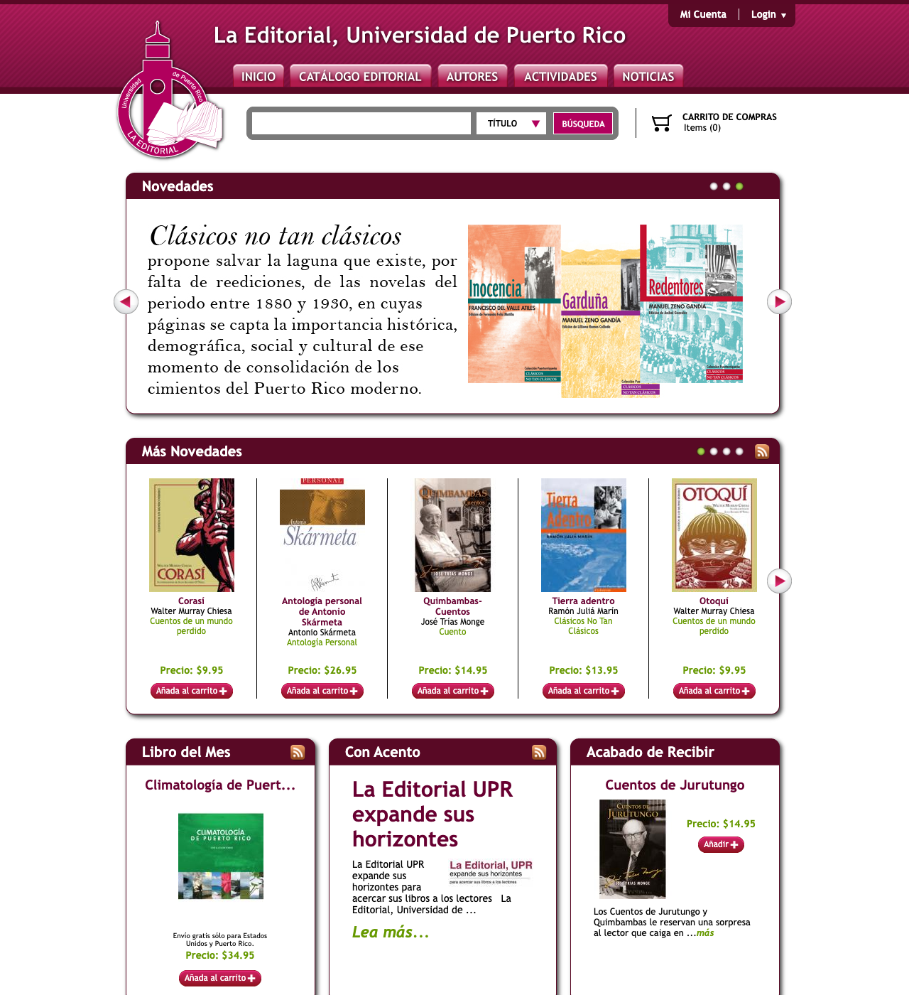 Captura de La Editorial UPR del 1 de febrero de 2011