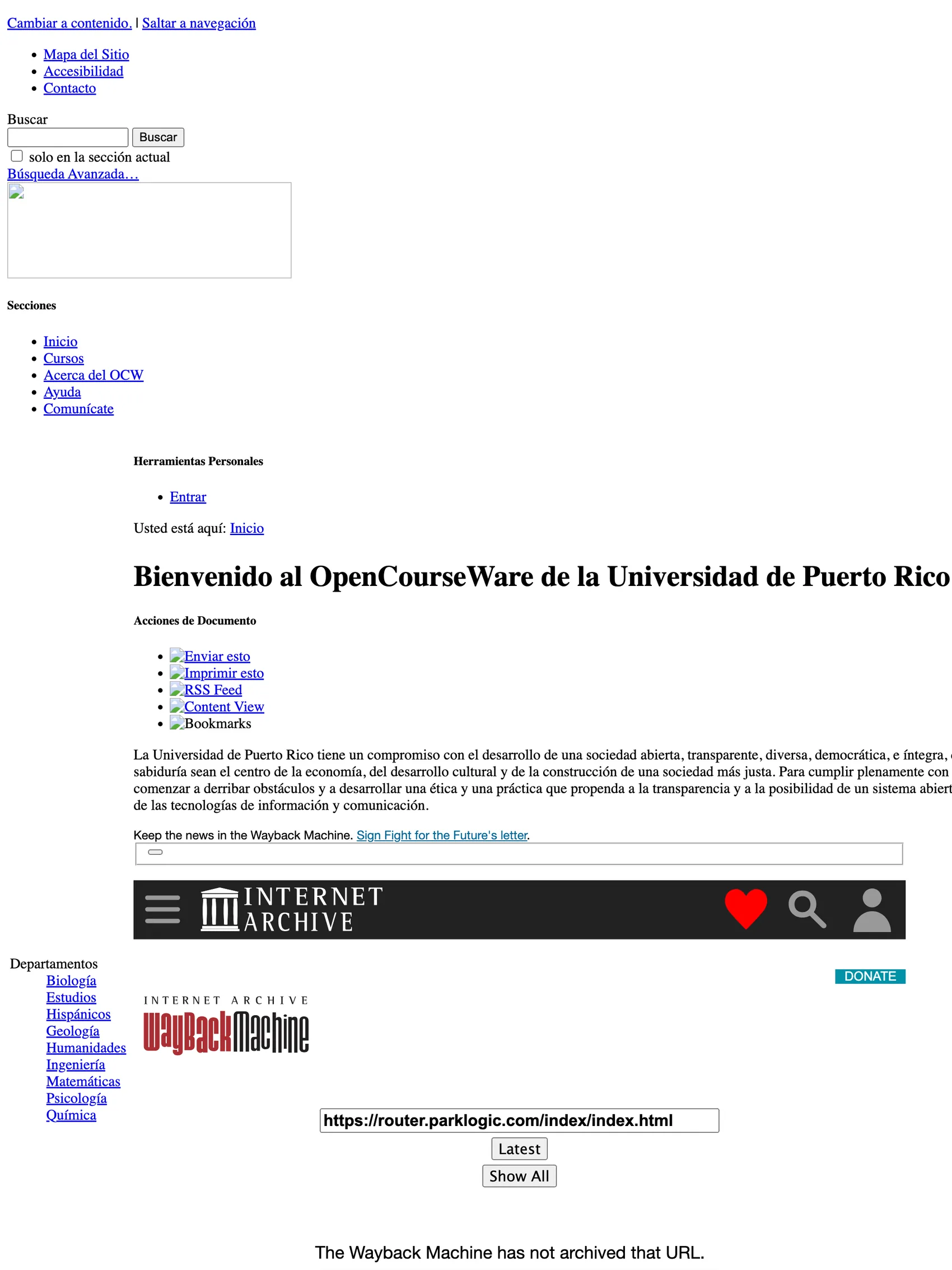Captura de OpenCourseWare del 7 de agosto de 2011