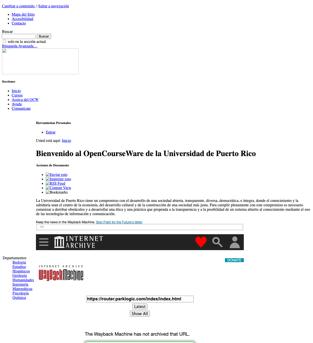 Captura de OpenCourseWare del 7 de agosto de 2011
